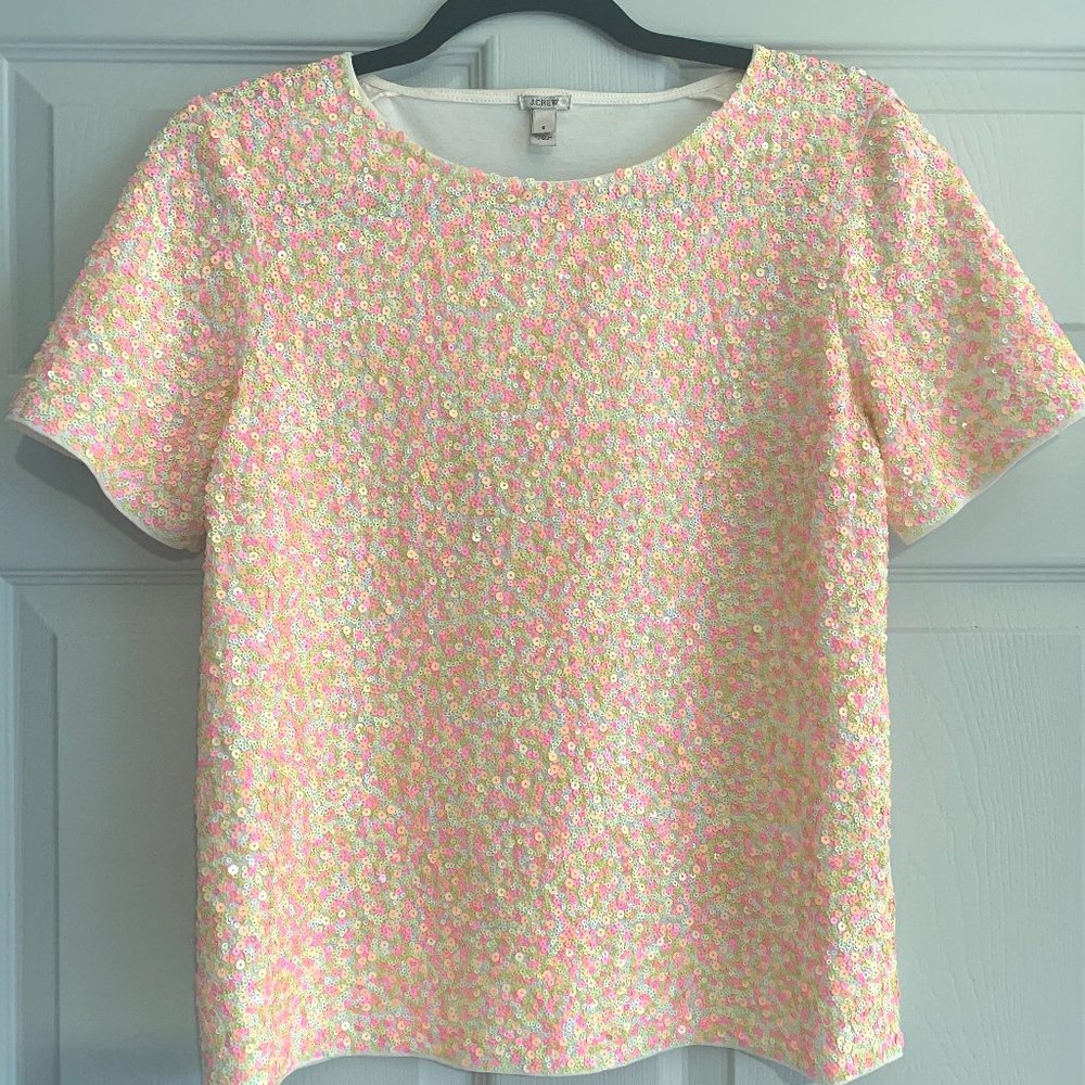 J.Crew Sequined Tee - never worn!